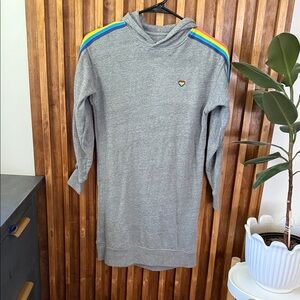 Spiritual Gangster Girl's Hoodie Dress Black Sz Small/ 10